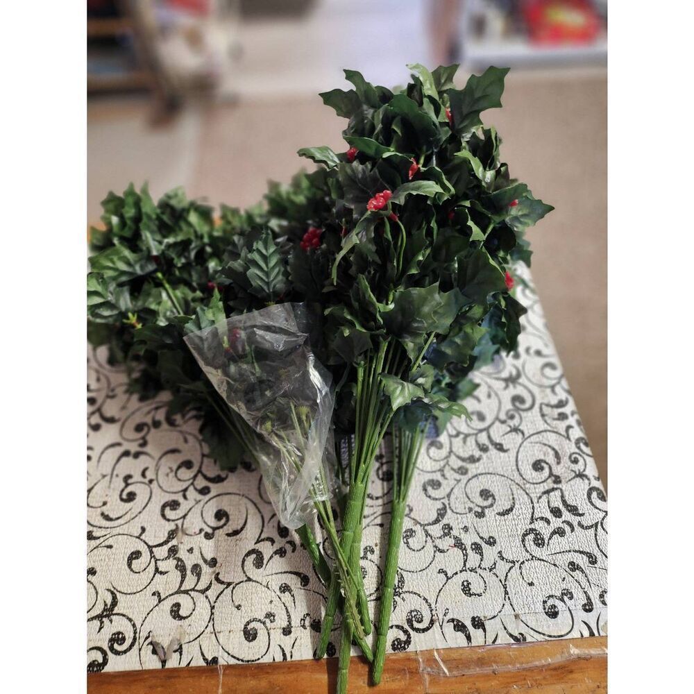 Five Bundles of Faux Holly
